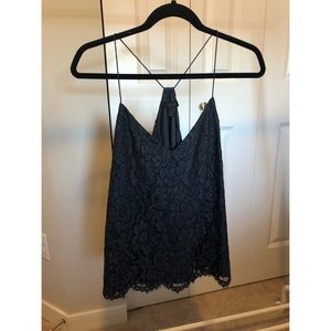 Dark Blue Lace J.Crew Tank Top